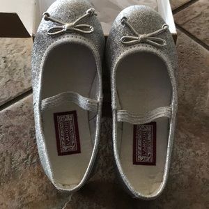 Silver slip on shoes